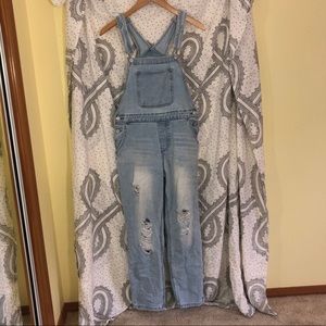 PacSun Distressed Overalls